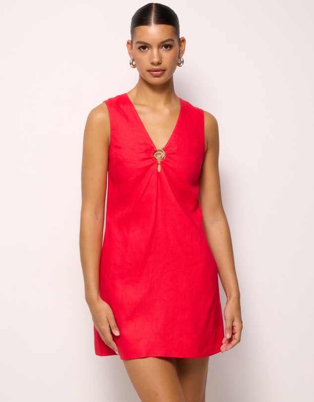 AERE - Lysandra Linen Mini Dress