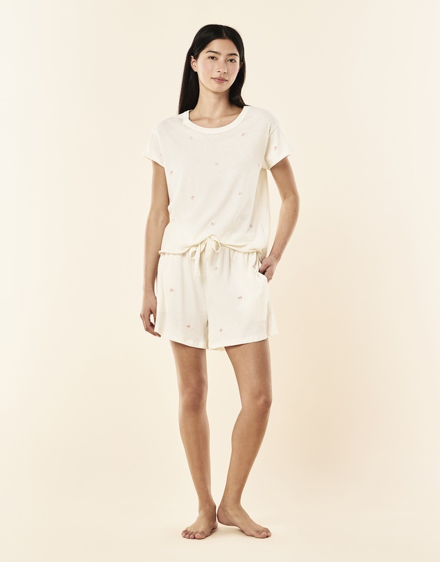 Papinelle - Jada Floral Cotton Knit Boxer PJ