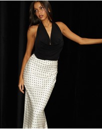 Dazie - Cutie Polka Dot Maxi Skirt