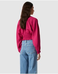 & Other Stories - Smocked Puff-Sleeve Blouse