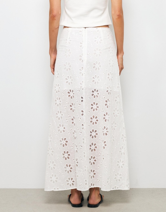 AERE - Vivi Cotton Broderie Maxi Skirt