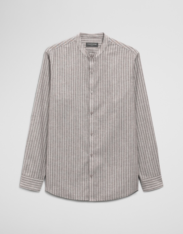 Country Road - Regular Fit Cotton Linen Standard Collar Shirt