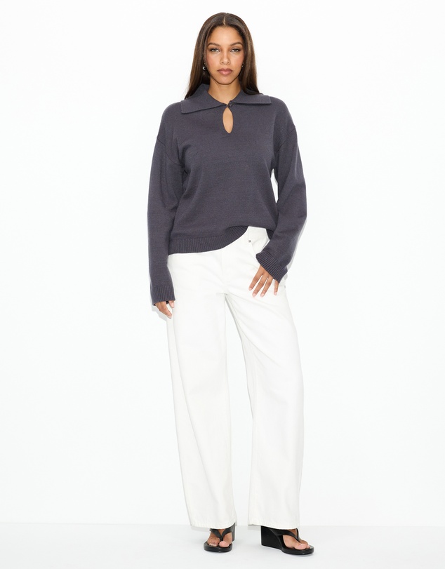 Dazie - Seattle Keyhole Knit Jumper