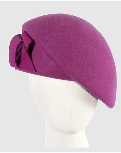Max Alexander - Winter Fuchsia Felt Beret Hat