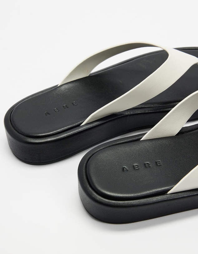 AERE - Leather Platform Thongs