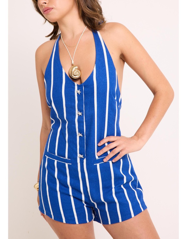 Subtitled - Lena Linen Playsuit