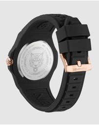 Plein Sport - PLEIN FEARLESS 46mm Black Dial and Black Silicone strap