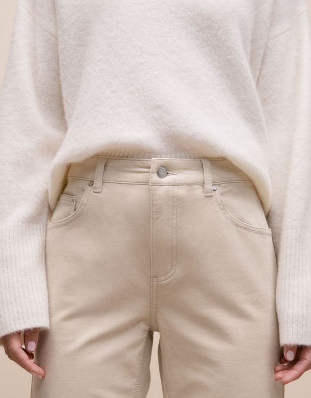 Trenery - Cord Five Pocket Boyfriend Pant in Fawn