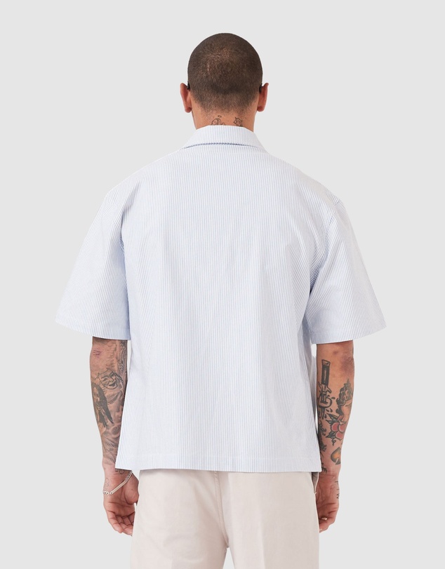 Zanerobe - Boxy SS Overshirt 2.0 Blue Stripe