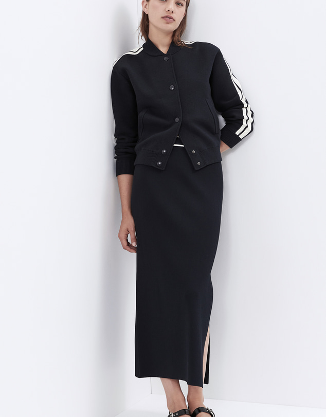 UNISON - Sporty Knitted Midi Skirt