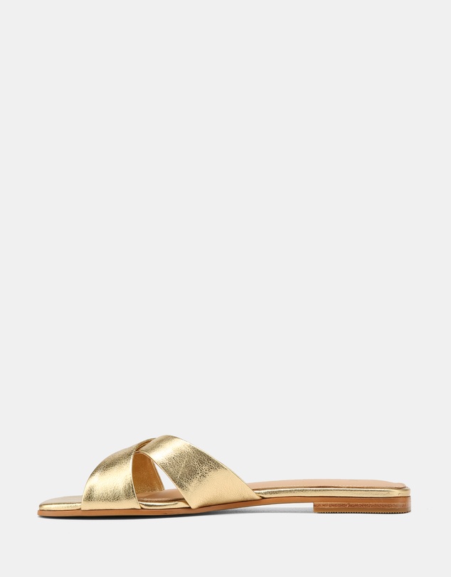 Wittner - Emery Metallic Leather Flat Sandals