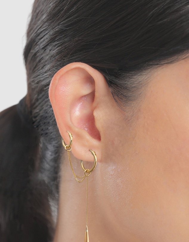 Elli Jewelry - Crystal Teardrop Drop Earrings in Gold-Plated 925 Silver