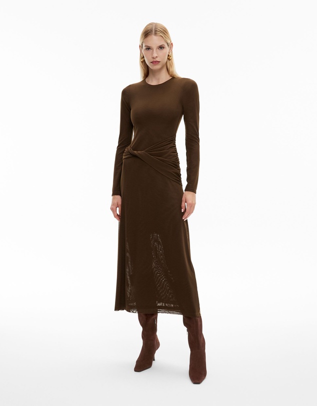witchery brown dress Mesh Twist Front by Online | THE ICONIC Color:Love Red Sue Wong Black Beaded sleeveless floral ruffle mini dress