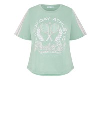 City Chic - Plus size Vintage Volley Tee - sage