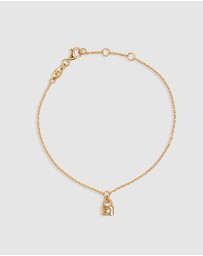 By Charlotte - Crystal Lotus Padlock Bracelet