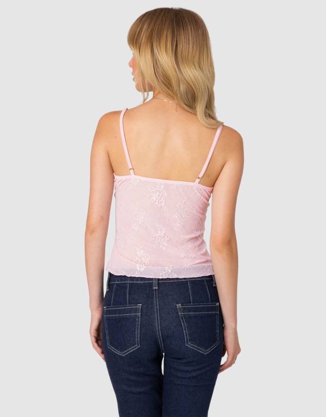 EDIKTED - Angelina Sheer Lace Tank Top