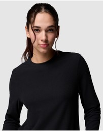 Columbia - Brea Falls Grid Crew LS Top