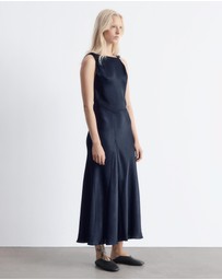 & Other Stories - Twist-Detail Satin Midi Dress