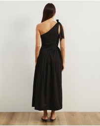 Atmos&Here - Dani One Shoulder Poplin Maxi Dress