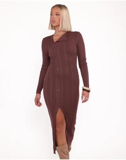 Petal & Pup - Valia Midi Dress - Espresso