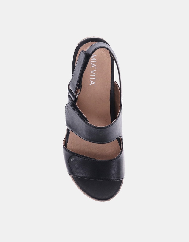 Mia Vita - Deanne Wedge Sandal - Black