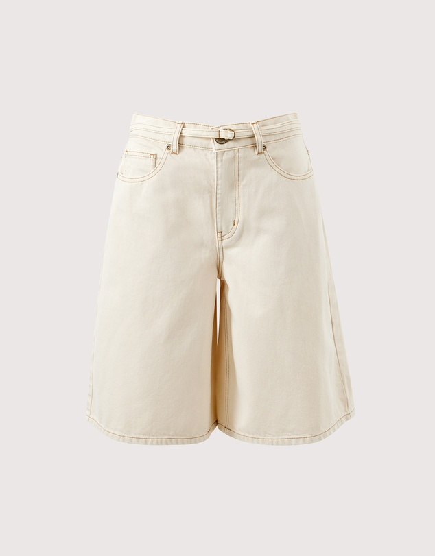 Ceres Life - Olive Belted Denim Short
