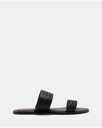 Just Because - Tonga Leather Flat Sandals