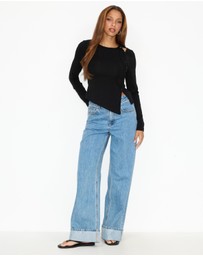 Dazie - Autumn Tie-Shoulder Top