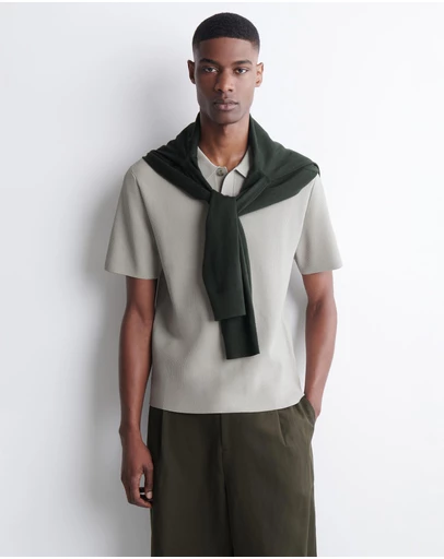 COS - Slim Ribbed Bouclé-Knit Polo Shirt