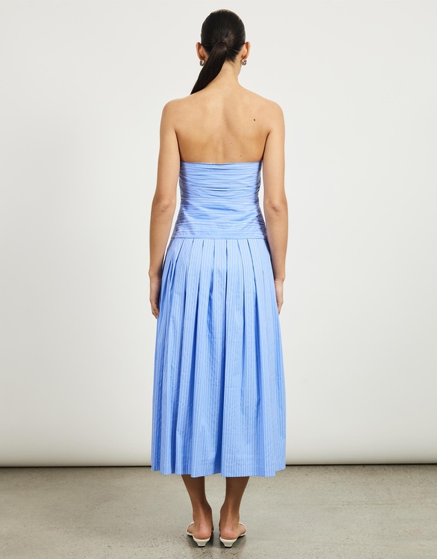 Minima Esenciales - Camille Gathered Strapless Maxi Dress