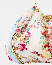 Camilla - Drawstring Pouch Bag With Chain Strap