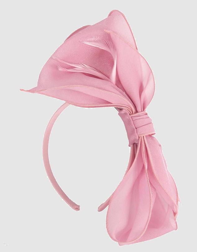 Max Alexander - Pink Organza Bow Fascinator