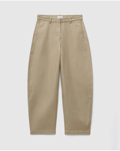 & Other Stories - Cotton Twill Barrel Leg Trousers