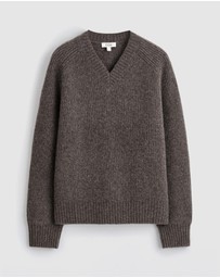 COS - Oversized Wool-Yak V-Neck Jumper