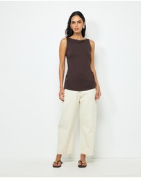 AERE - Nara Corduroy Barrel Leg Pants