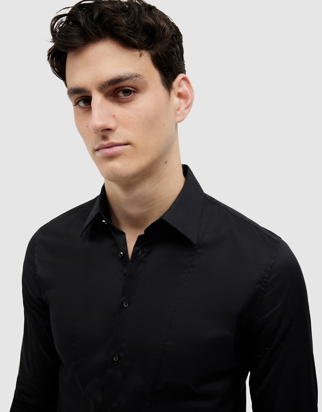 Politix - Slim Long Sleeve Panelled Formal Shirt