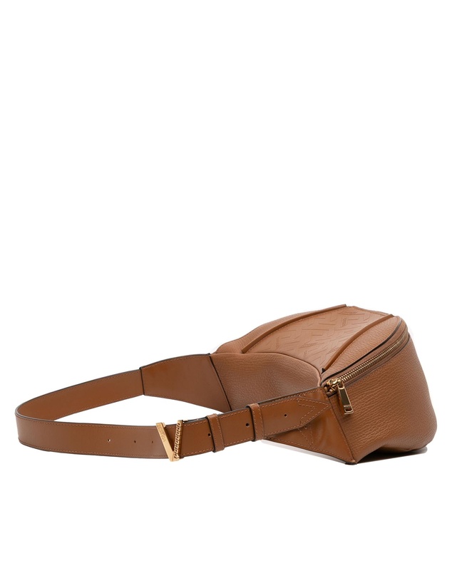 Pre-Loved by Azura Reborn - Pre-Loved Leather V Greca Signature Belt Bag