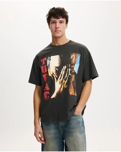 Cotton On - Box Fit Premium Music T-Shirt