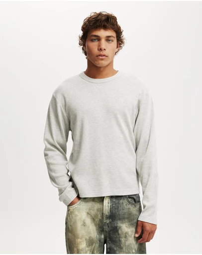 Cotton On - Cropped Fit Textured Long Sleeve