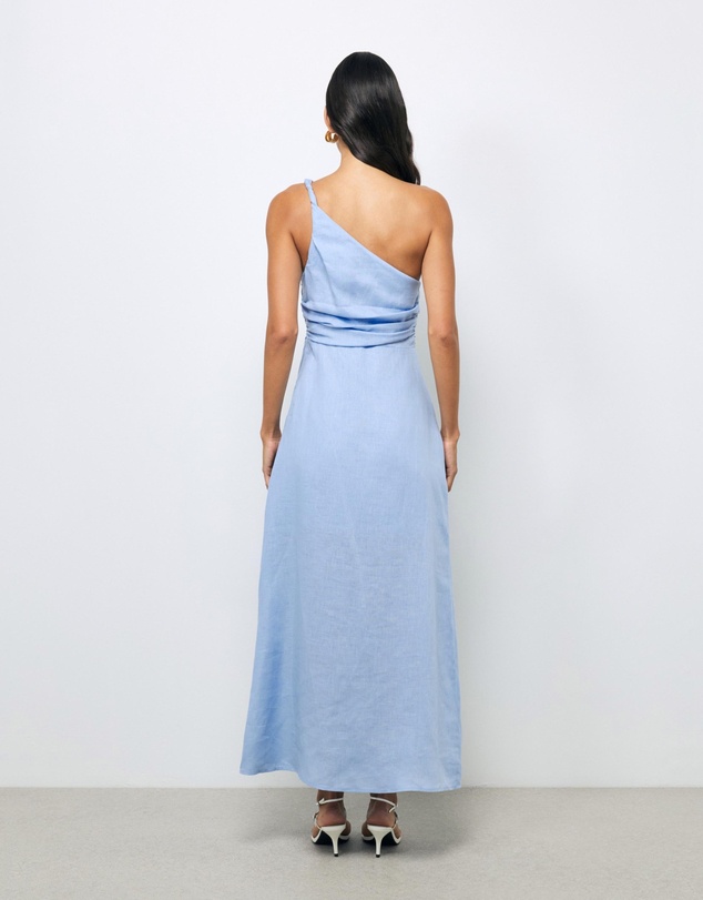 Revibe - Repaired AERE Lettie One Shoulder Maxi Dress - AU 8