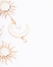 Lovisa - Gold Celestial Marble Drop Earrings