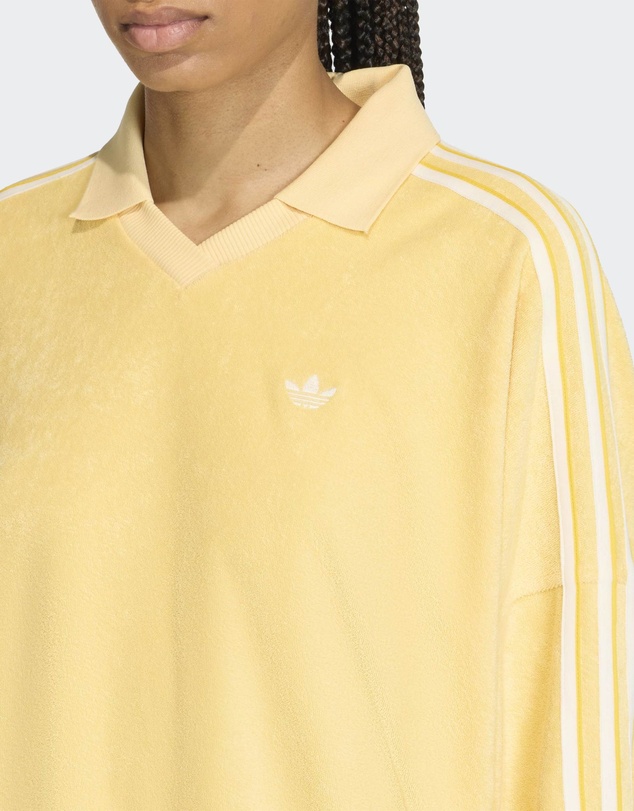 adidas Originals - TERRY TOWEL V NECK LONG SLEEVES Polo Shirt Womens