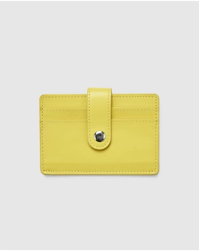 Globite - Leather RFID Card Holder Snap Button
