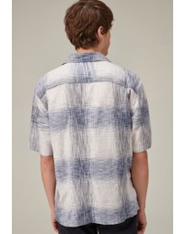NEXT - Linen Blend Check Short Sleeve Shirt