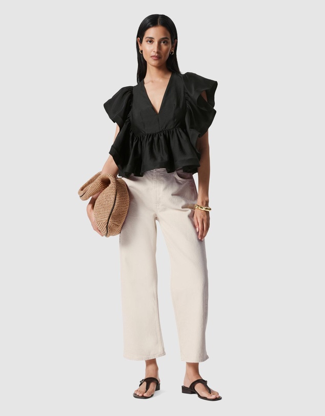 & Other Stories - Ruffle V-Neck Blouse