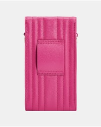Wolf - Wolf Mimi Phone Case with Wristlet & Lanyard Pink