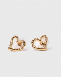 Maje - Heart Mini Bostrass Earrings