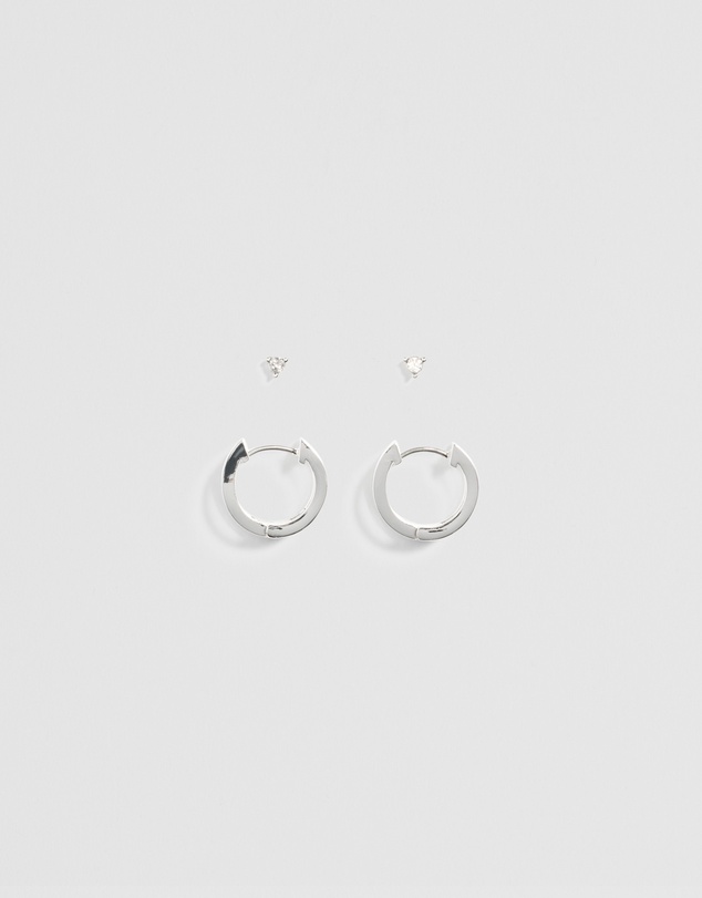Country Road - Double Hoop Stud Earring Pack Of 2