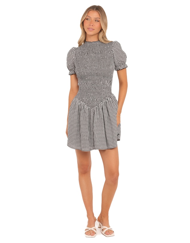 Petal & Pup - Celine Mini Dress - Black Gingham