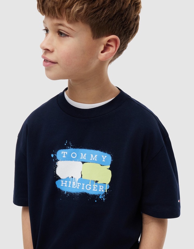 Tommy Hilfiger - Flag Graffiti T-Shirt - Kids-Teens